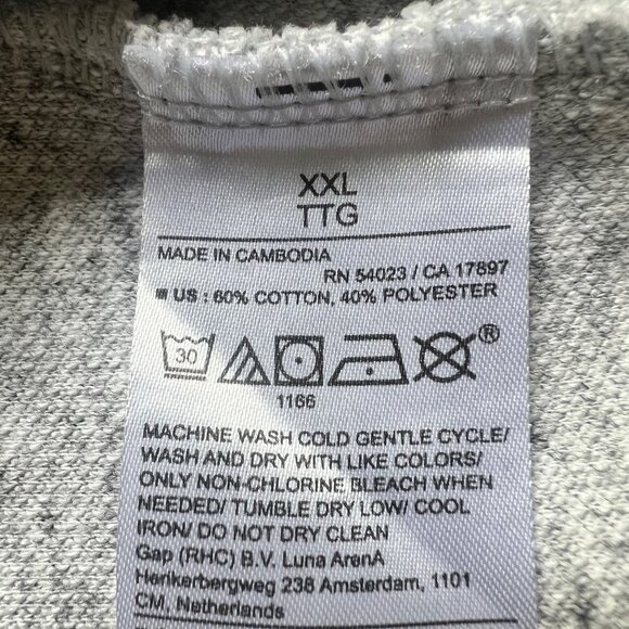 Banana Republic Size XXL Gray Hooded Long Sleeve Pullover Hoodie Sweatshirt - Picture 4 of 13